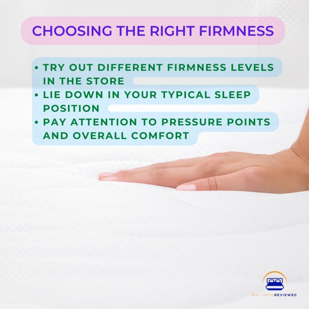 Tips for choosing the right firmness of mattress