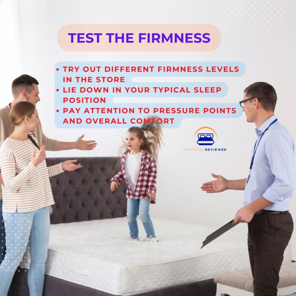 How to test the firmness of a mattress in a store?